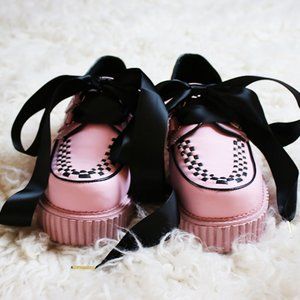 Demonia Baby Lolita Pink and Black Creepers